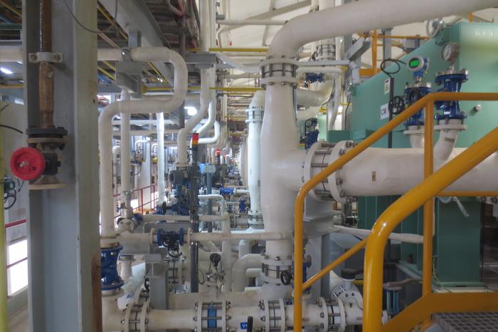 Chlor-Alkali-Elektrolyse Technische Infrastruktur in einer Industrieanlage